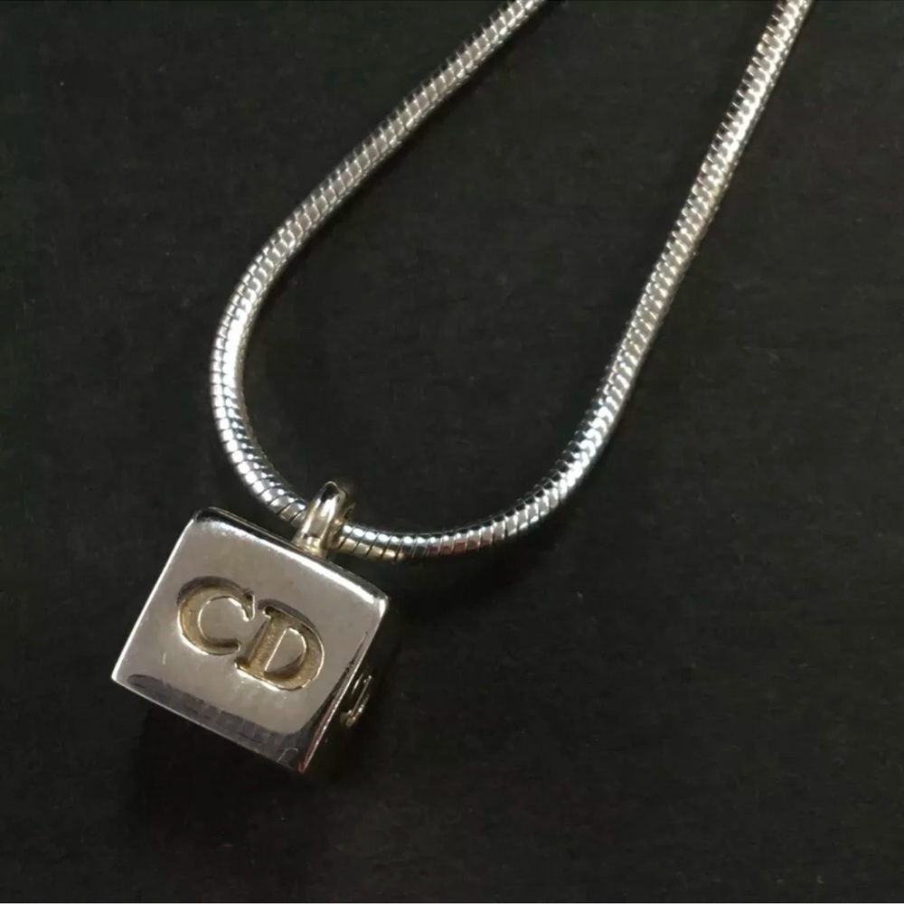 Dior Silver CD Logo Necklace Vintage - Picture 2 of 7